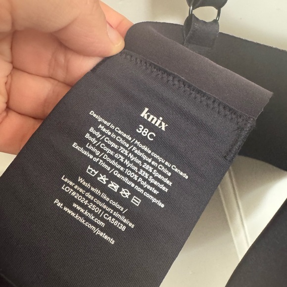 Knix black wireless bra size 38C - Picture 3 of 5